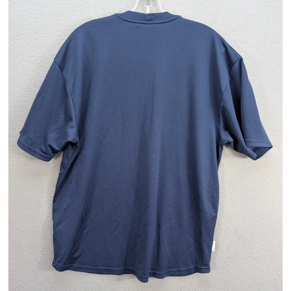 Nike Men's Dri-FIT Short Sleeve Athletic‎ Swoosh Logo T-Shirt Navy Blue Size L
